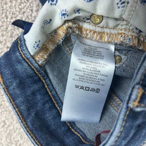 Anthropologie Pilco Jeans Womens Flare Size 25 Blue Dark Wash 90s Y2K Ladies - Picture 12 of 13